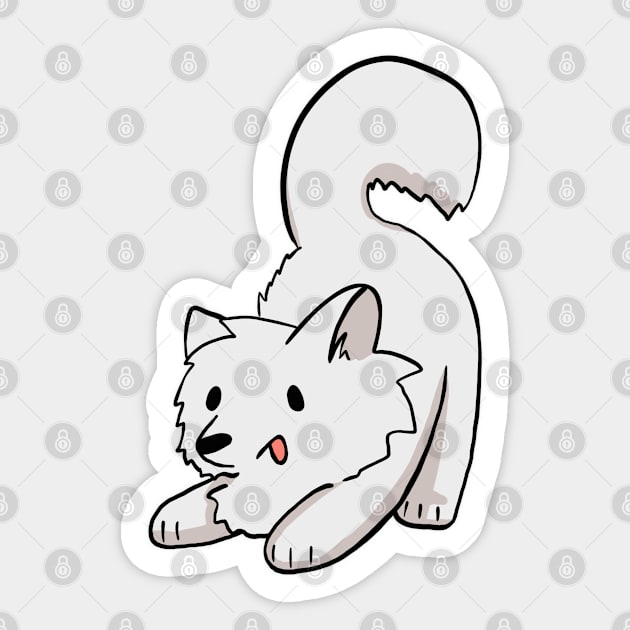 Playful Samoyed Sticker by moonehrules